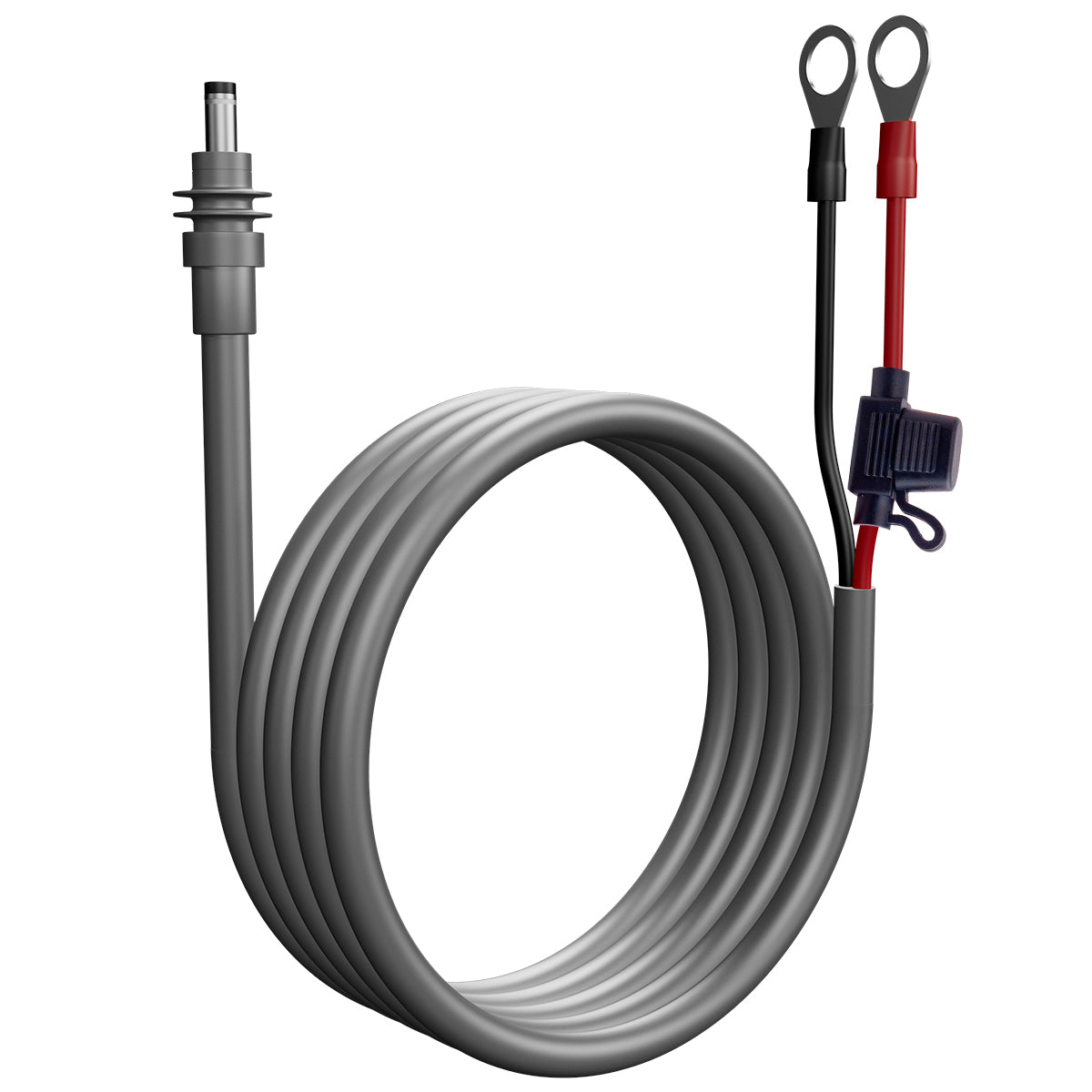 DC Power Cable with Ring Terminals and Fuse Holder