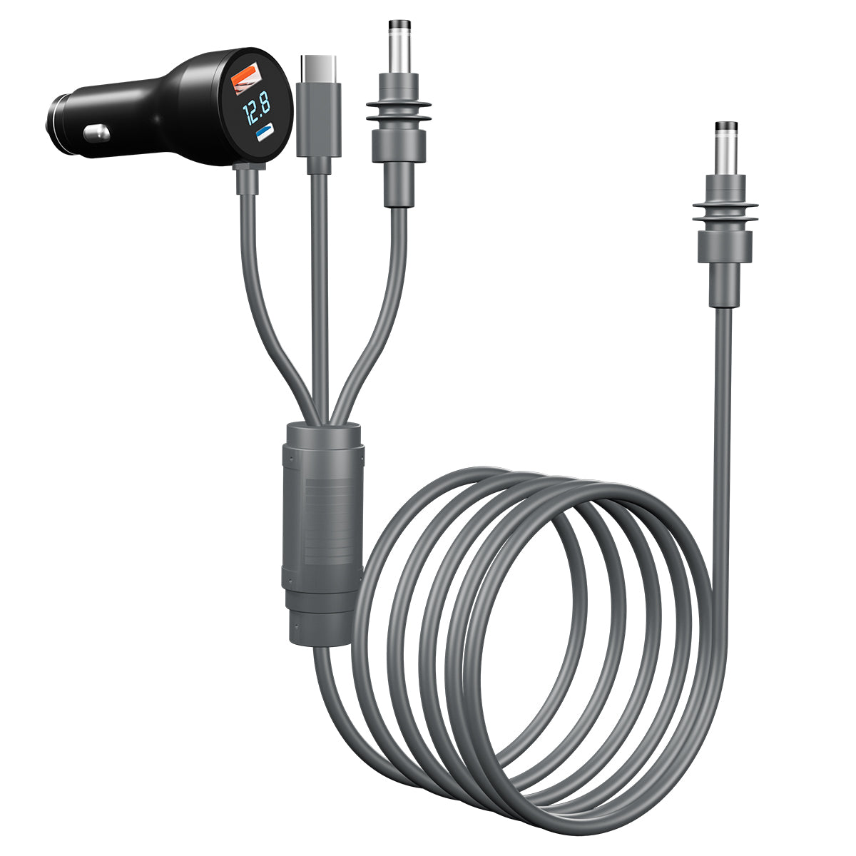 3 - in - 1 Starlink Mini Compatible Cable – Multi - Interface Car Charger with Voltage Display