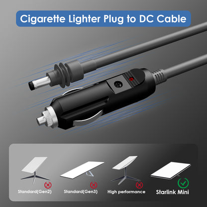 Starlink Mini Cigarette Lighter Plug to DC Cable - Mobile Power Solution