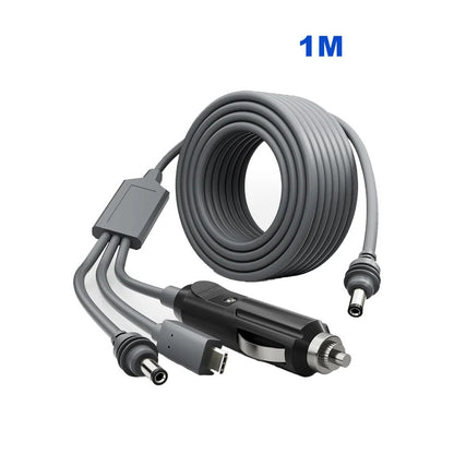 For Starlink Mini 3-in-1 DC Power Cable | Waterproof Extension Cord with USB-C, Cigarette Lighter Plug, and DC Male