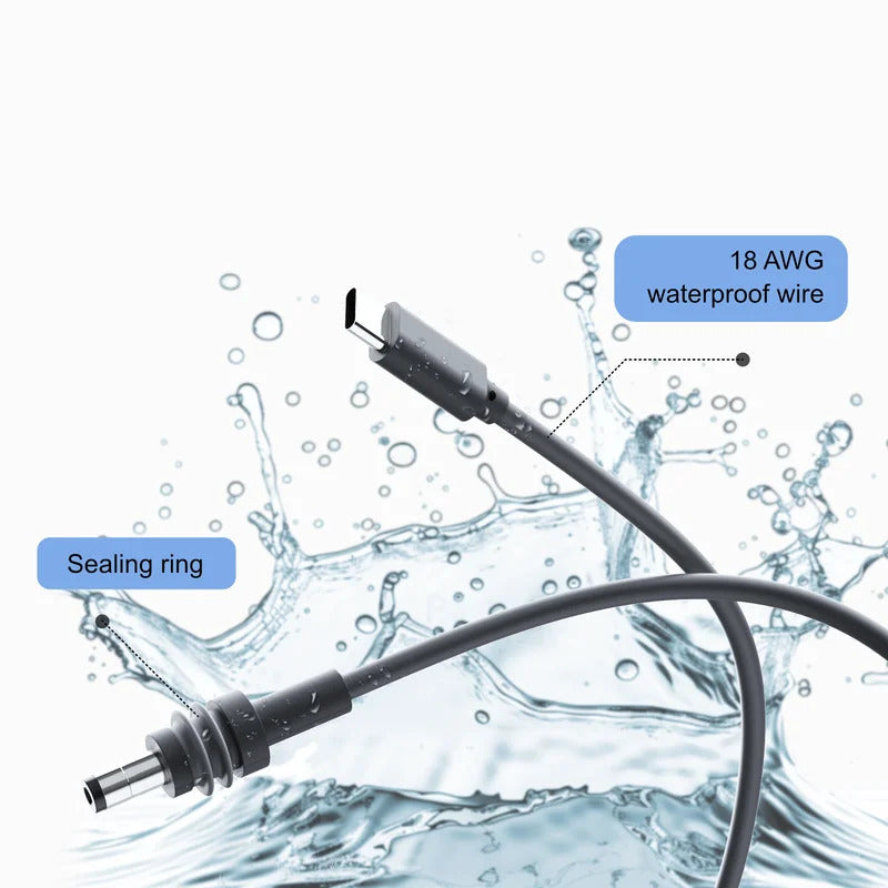 Starlink Mini USB C to DC Power Cable | 100W Waterproof 18AWG Charging Cord for Starlink Mini SpaceX Dish Antenna