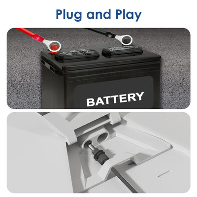 DC Power Cable with Ring Terminals and Fuse Holder