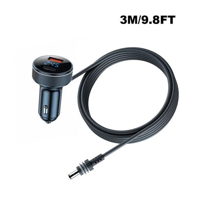 Starlink Mini DC Power Cable | 54W Fast Charger | Type-C USB Socket | Cigarette Lighter with LED Voltmeter | Digital Display | OEM
