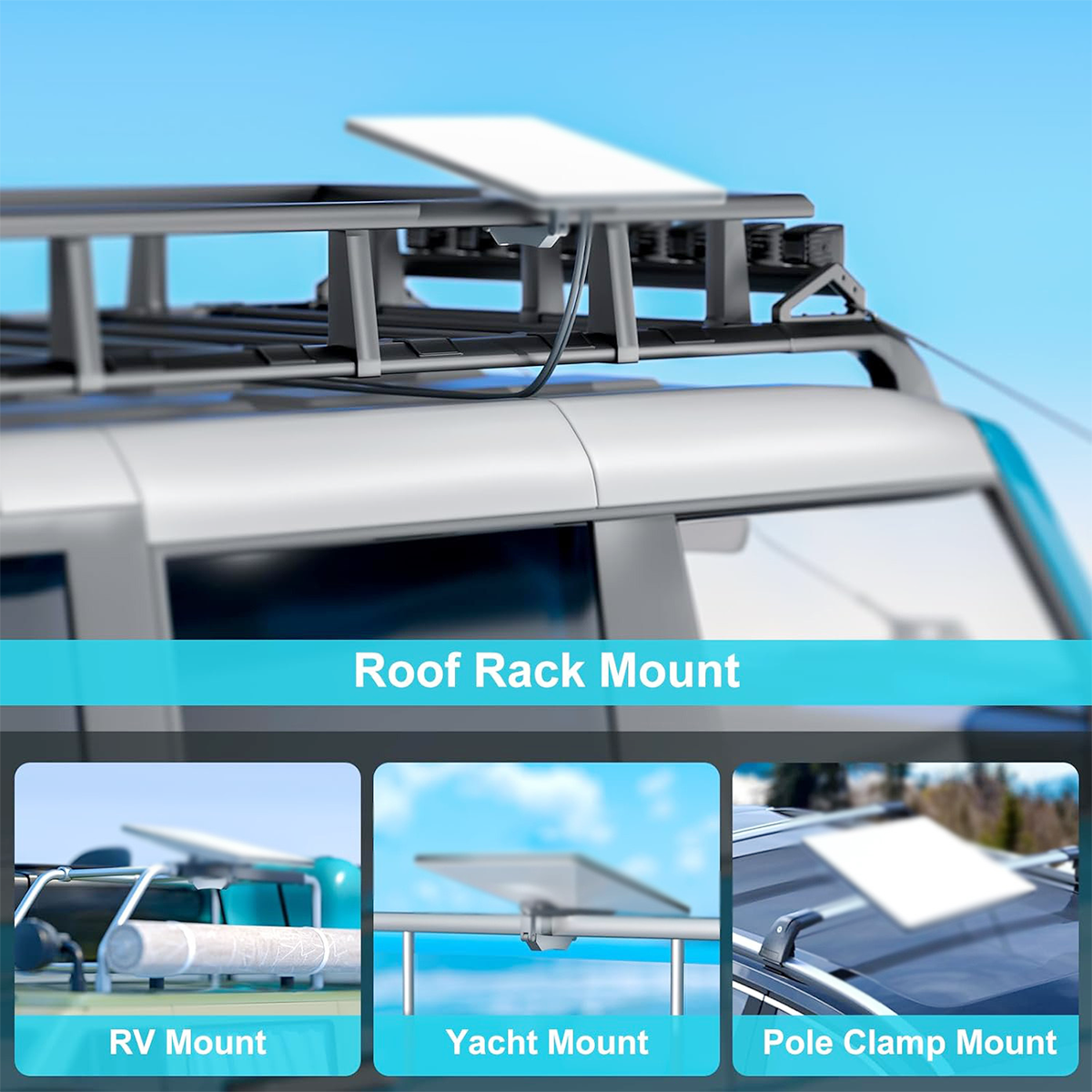 Starlink Mini RV Roof Rack Mount - Secure & Versatile Installation Solution!