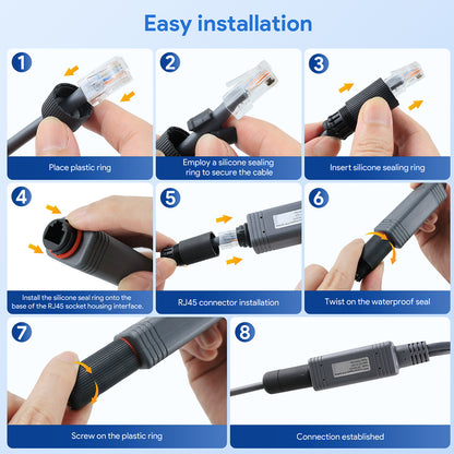 RJ45 Waterproof Ethernet Splitter Cable for Starlink Gen3 - Effortless Installation & Stable Connectivity