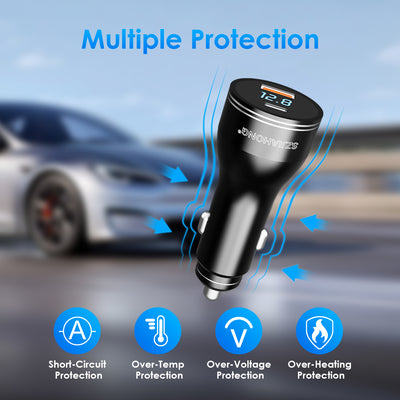 Super Fast PD165W Car Charger Set | Cigarette Lighter Fast Charger for Android, Laptops, MacBook, iPad, iPhone, Samsung, Xiaomi, Huawei