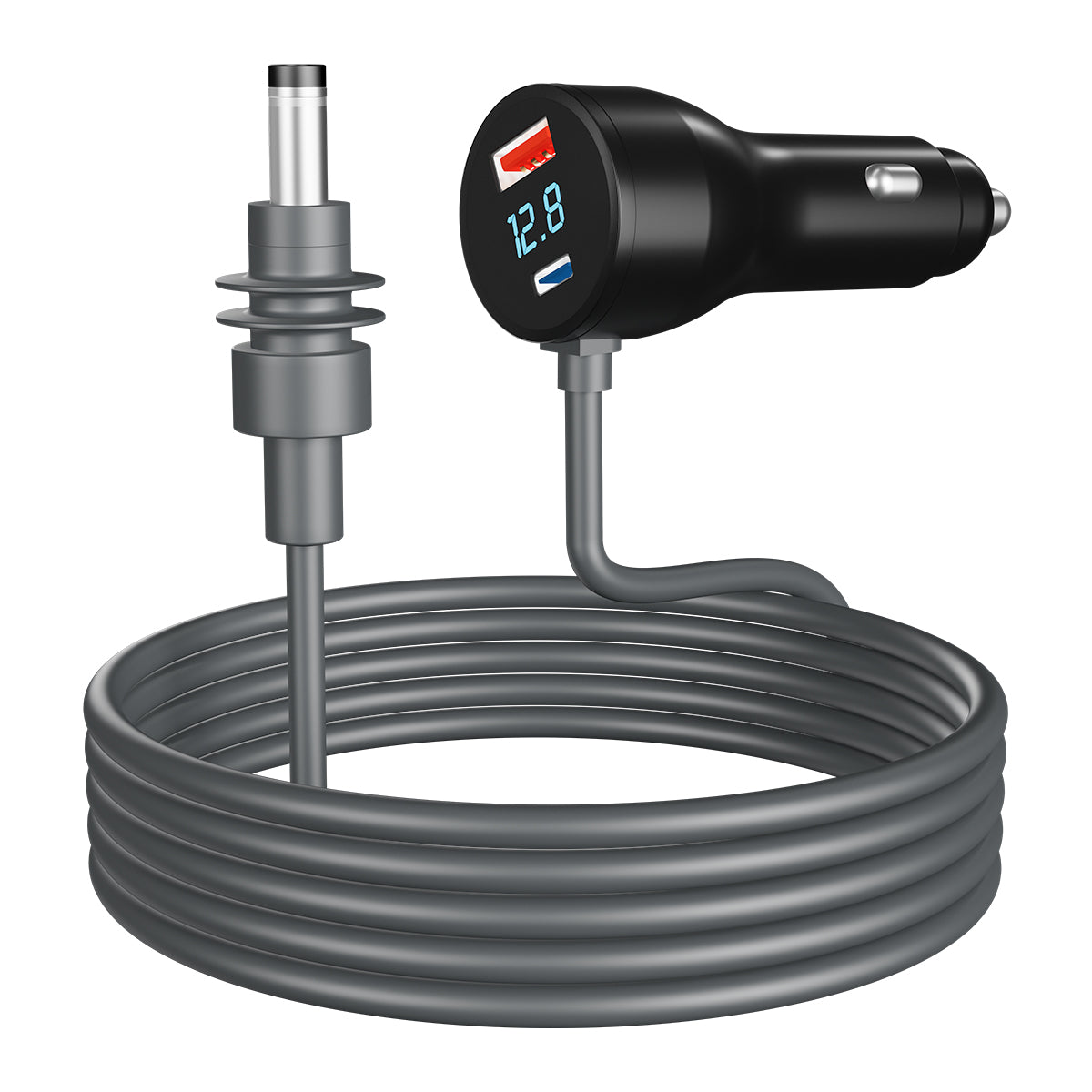 3-in-1 Starlink Mini DC Power Cable 65W Fast Charger Type-C USB Socket Cigarette Lighter With LED Voltmeter Digital Display OEM