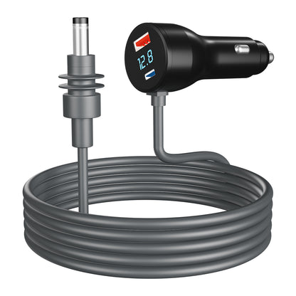 3-in-1 Starlink Mini DC Power Cable 65W Fast Charger Type-C USB Socket Cigarette Lighter With LED Voltmeter Digital Display OEM