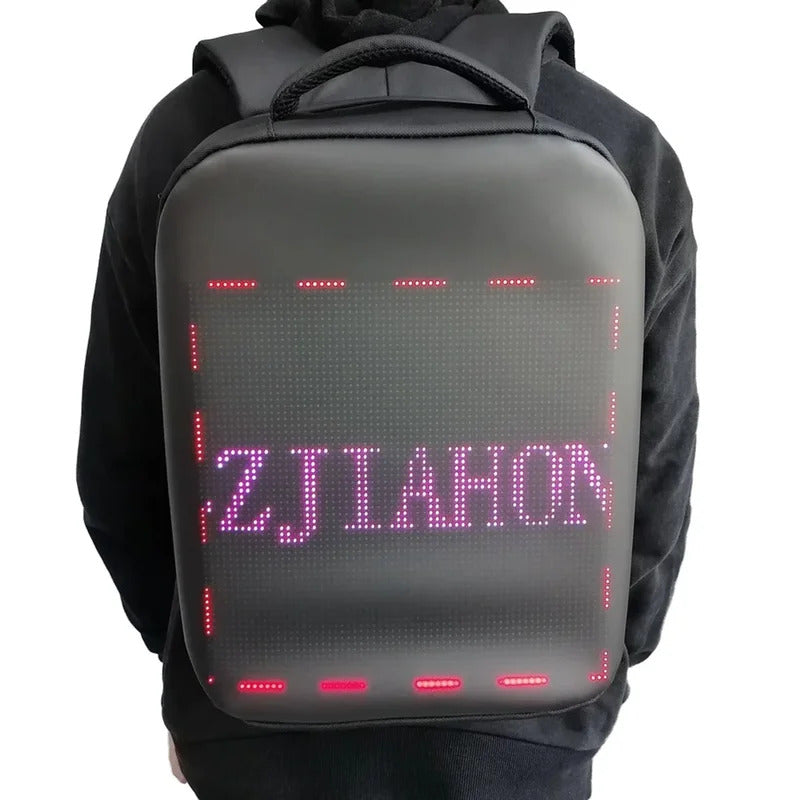 LED Advertising Backpack for Starlink Mini | Waterproof Outdoor Storage Bag with Charging Ports & TSA Lock | Hard Carrying Case for Accessories
