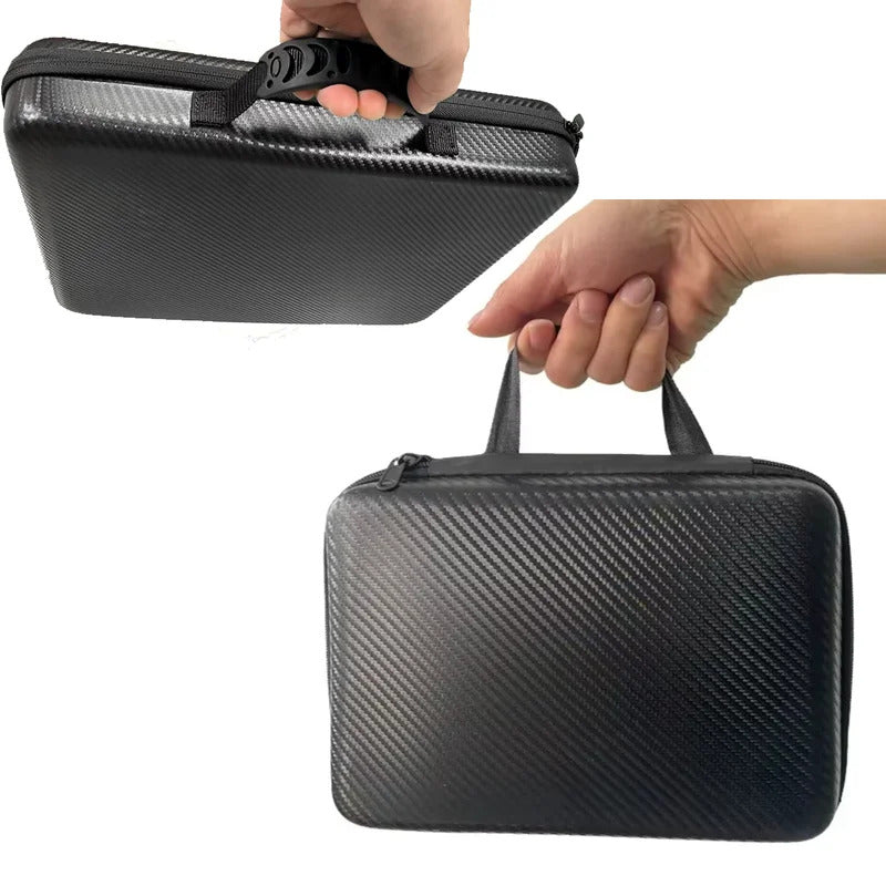 Starlink Mini Travel Case | Portable Handbag with Carbon Fiber PU Fabric | Waterproof Hard Carrying Case for Satellite Antenna