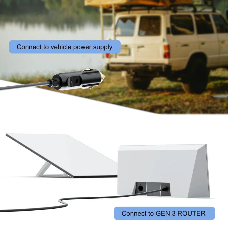 Starlink Mini Car Charger to DC Power Cable | SPX MINI Auto Power Supply for Satellite | Cigarette Lighter to DC Adapter