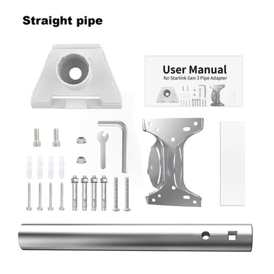 Starlink Gen 3 Roof & Wall Mount Kit | Adjustable Pipe Adapter for Starlink Standard Dishy