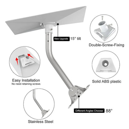 Starlink Gen 3 Roof & Wall Mount Kit | Adjustable Pipe Adapter for Starlink Standard Dishy