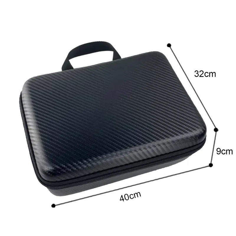 Starlink Mini Travel Case | Portable Handbag with Carbon Fiber PU Fabric | Waterproof Hard Carrying Case for Satellite Antenna