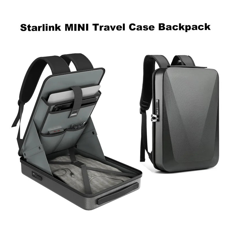 Starlink Mini Case Travel Bag | Waterproof Anti-theft Backpack with TSA Lock & Charging Ports | Large Capacity for Starlink Accessories