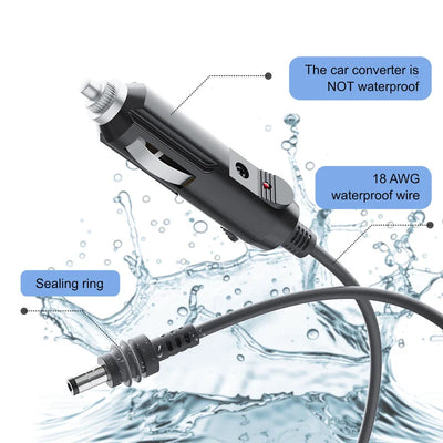 StarLink Mini Car Charger to DC Power Cable | 12V-24V Adapter | 18AWG Waterproof Cable with Cigarette Lighter Plug